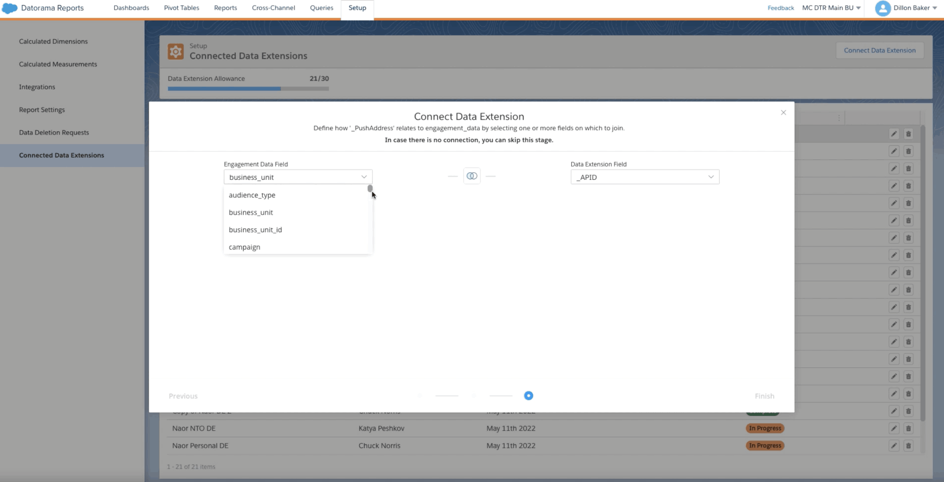 Salesforce Marketing Cloud - Data Extensions Query Support for Intelligence Reports Advanced